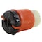 Ac Works Locking Connector, L21-20R, 20 A, 120/208V AC, Three Phase, Orange ASL2120R - alternate 4
